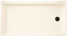 SWAN� VERITEK� RETROFIT SINGLE THRESHOLD SHOWER FLOOR, RIGHT DRAIN, 32 IN. X 60 IN., WHITE