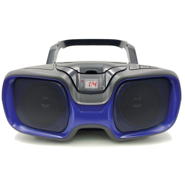 SYLVANIA SRCD1037BT-BLACK/BLUE Bluetooth Portable CD AM/FM Radio Boombox (Blue)