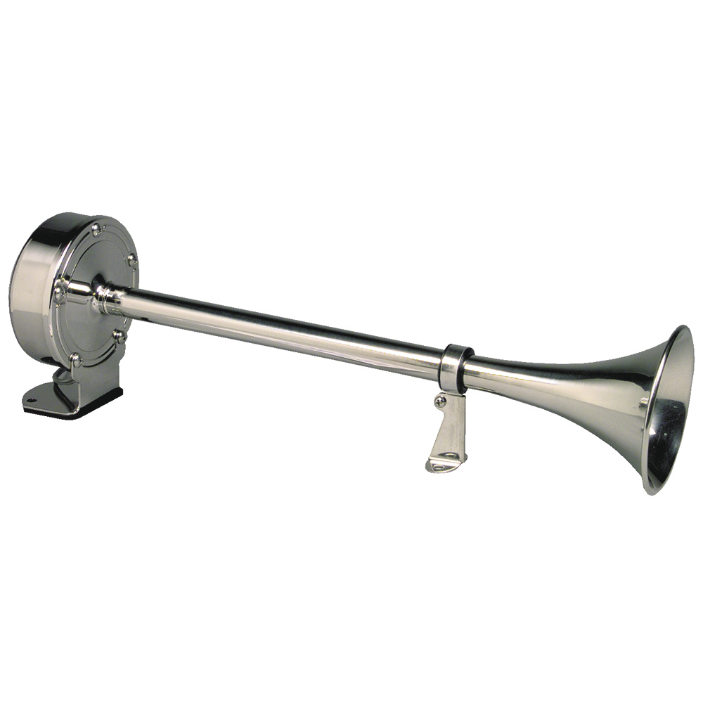 Schmitt & Ongaro Deluxe All-Stainless Single Trumpet Horn - 12V