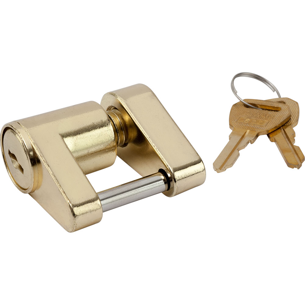 Sea-Dog Brass Plated Coupler Lock - 2 Piece