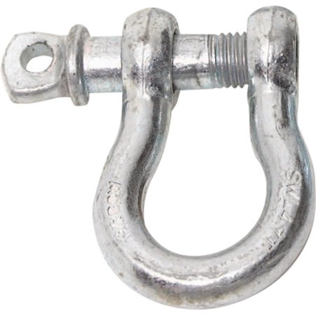 1/2 inch D-Ring Shackle, Zinc Finish