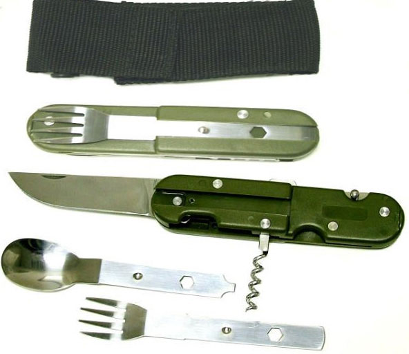 Camping Tool W/Knife,Fork,Spoon,Can/Bottle Opener
