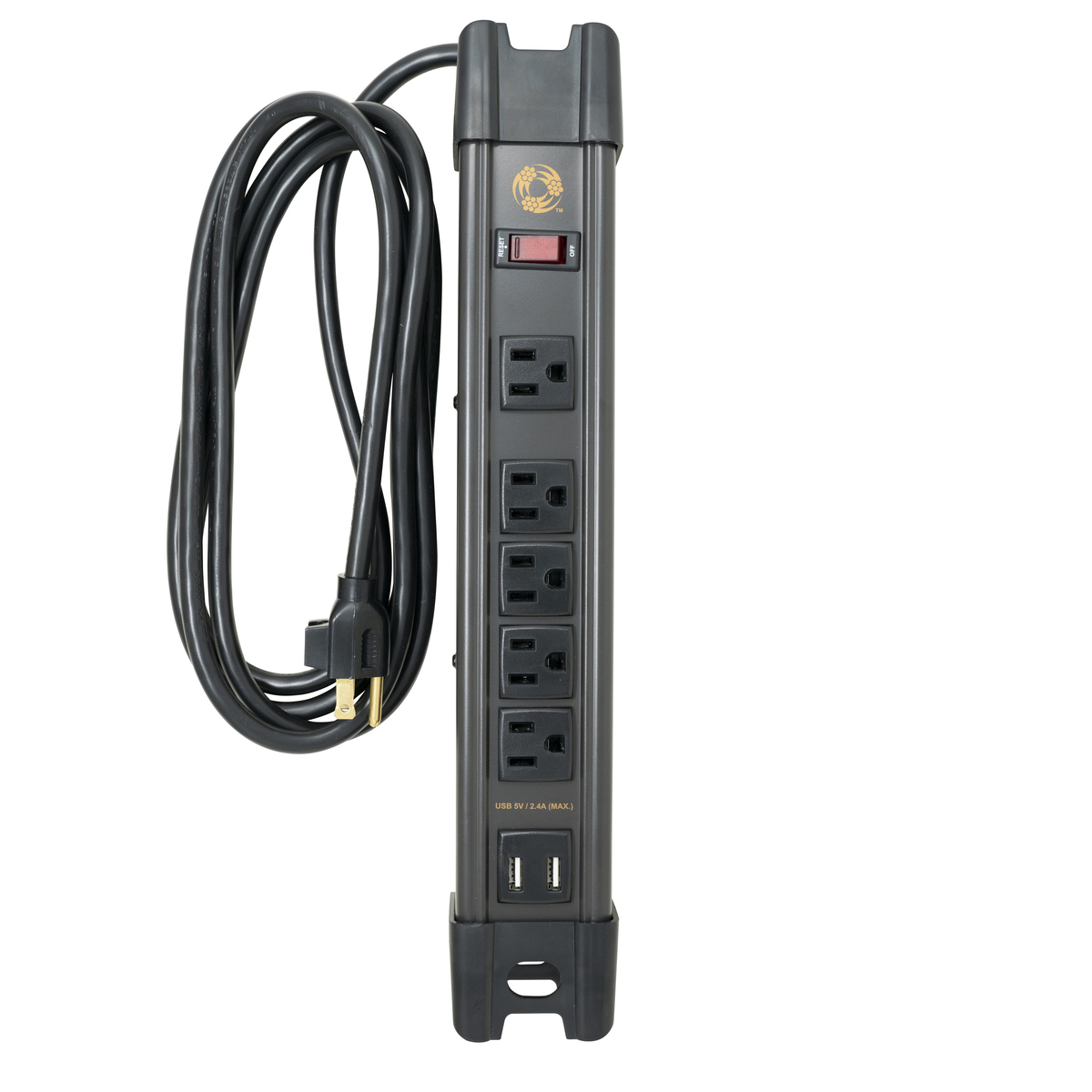 Southwire Magnetic Power Strip W/USB, 5 Out, 8Ft