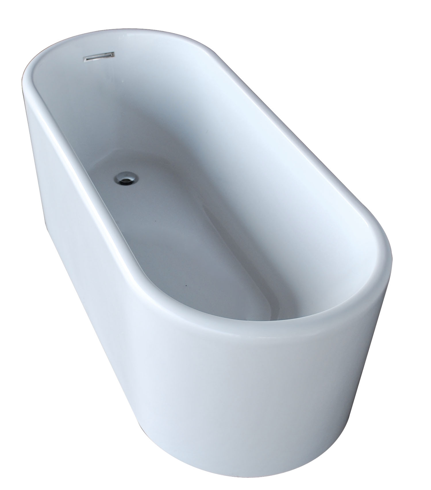 Vida Collection 28 in. by 67 in. Oval Acrylic Freestanding Bathtub