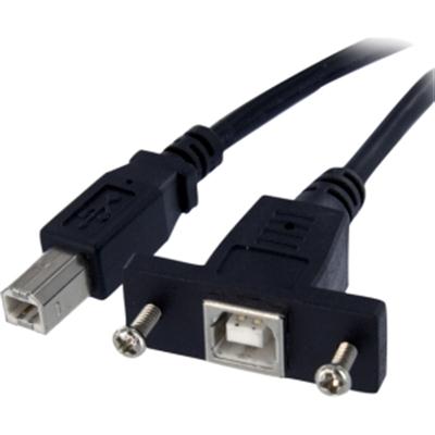 1' USB 2.0 Panel Mount Cable