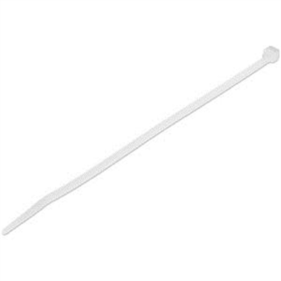 1000 PK LG 8" White Cable Ties