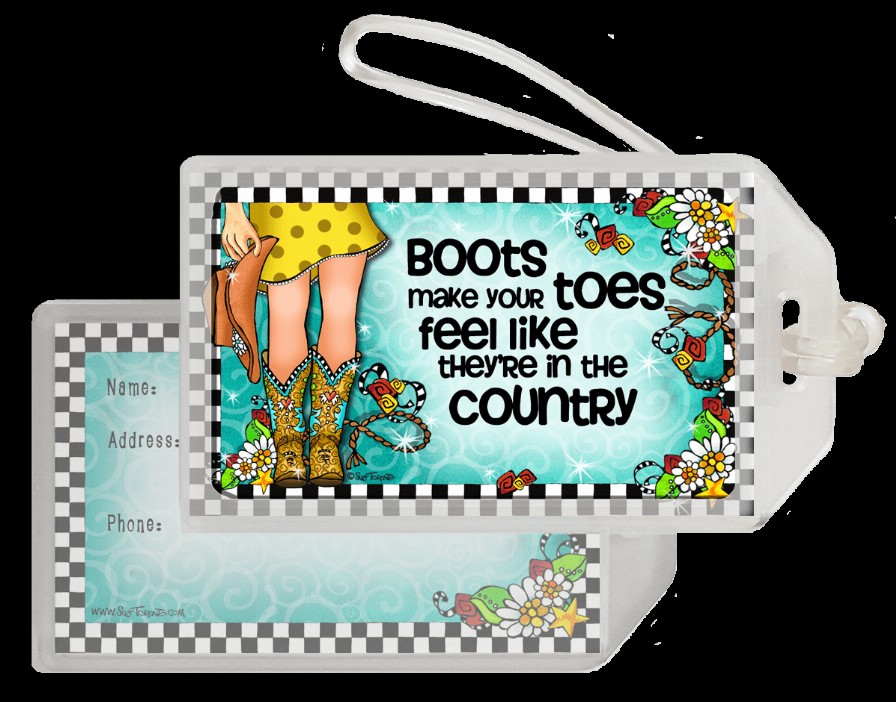 TingleBoot Collection Bag Tag - Country Boots