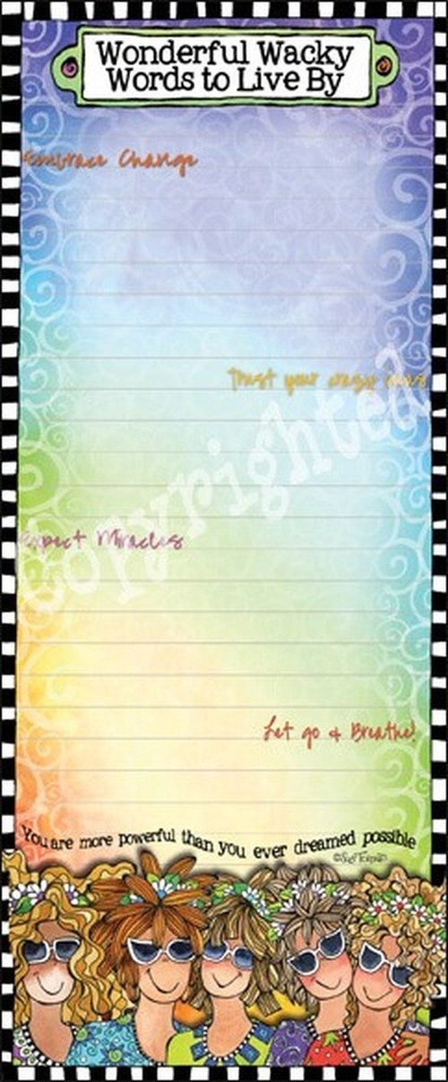 Wacky Memo Pad - Words to Live By