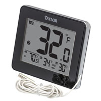 Taylor 1522 Digital Thermometer, 32 - 122 deg F and -40 TO 158 deg F, +/-1.8, 0.1