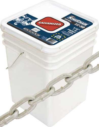 GR30 PROOF COIL CHAIN, GALVANIZED, 1/4 IN. X 90 FT.