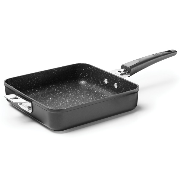 THE ROCK by Starfrit 034713-004-0000 THE ROCK by Starfrit 9-Inch Fry Pan/Square Dish with T-Lock Detachable Handle