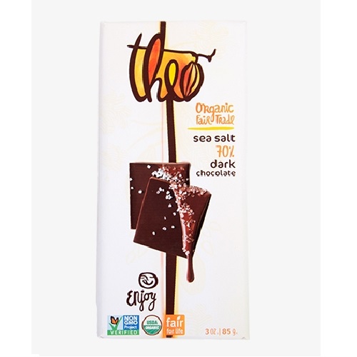 Theo Chocolate Sea Salt 70% Dark (12x3 OZ)