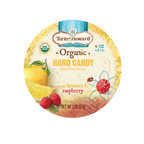 Torie and Howard Organic Hard Candy Lemon and Raspberry (8x2 OZ)