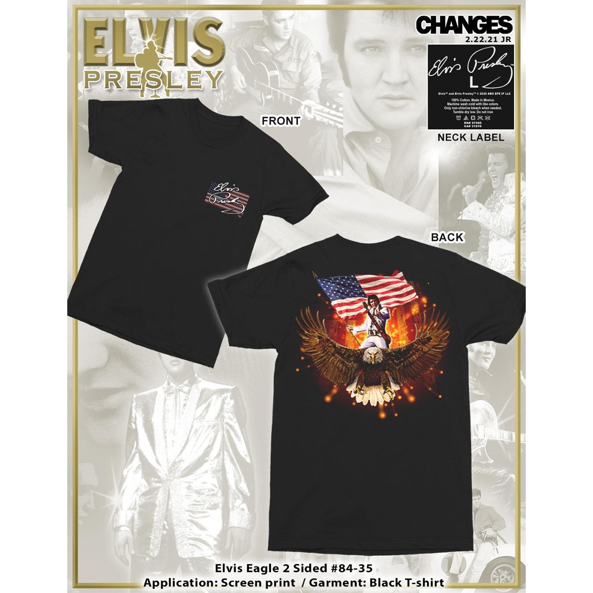 CHANGES ss tee ELVIS EAGLE XL