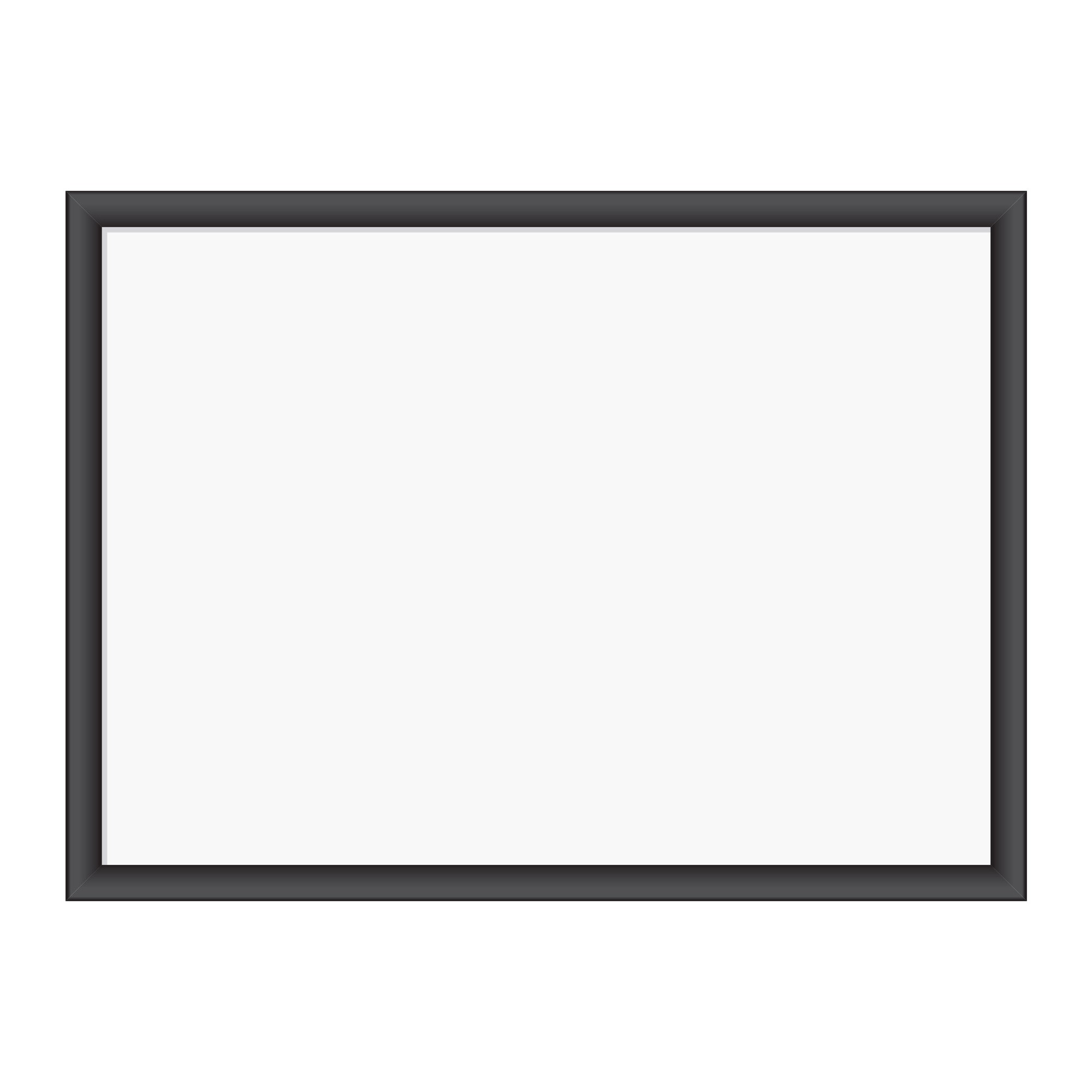 Magnetic Dry Erase Board with MDF Frame, 24 x 18, White Surface, Black Frame