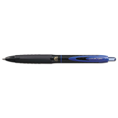 307 Retractable Gel Pen, Micro 0.5mm, Blue Ink, Black Barrel, Dozen