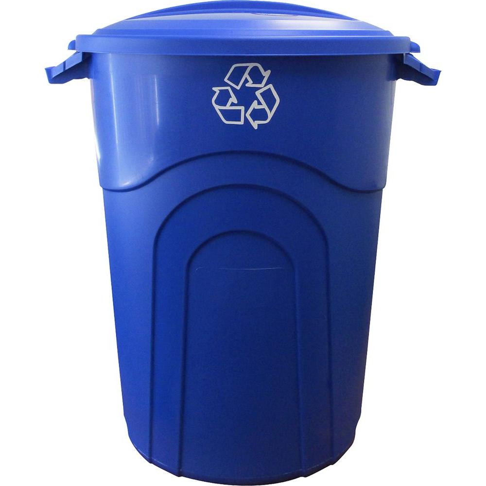CAN RECYCLING BLUE 32 GALLON