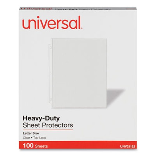 Top-Load Poly Sheet Protectors, Heavy Gauge, Letter Size, Clear, 100/Pack