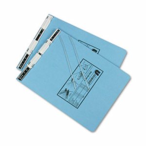 Pressboard Hanging Data Binder, 9-1/2 x 11, Unburst Sheets, Light Blue