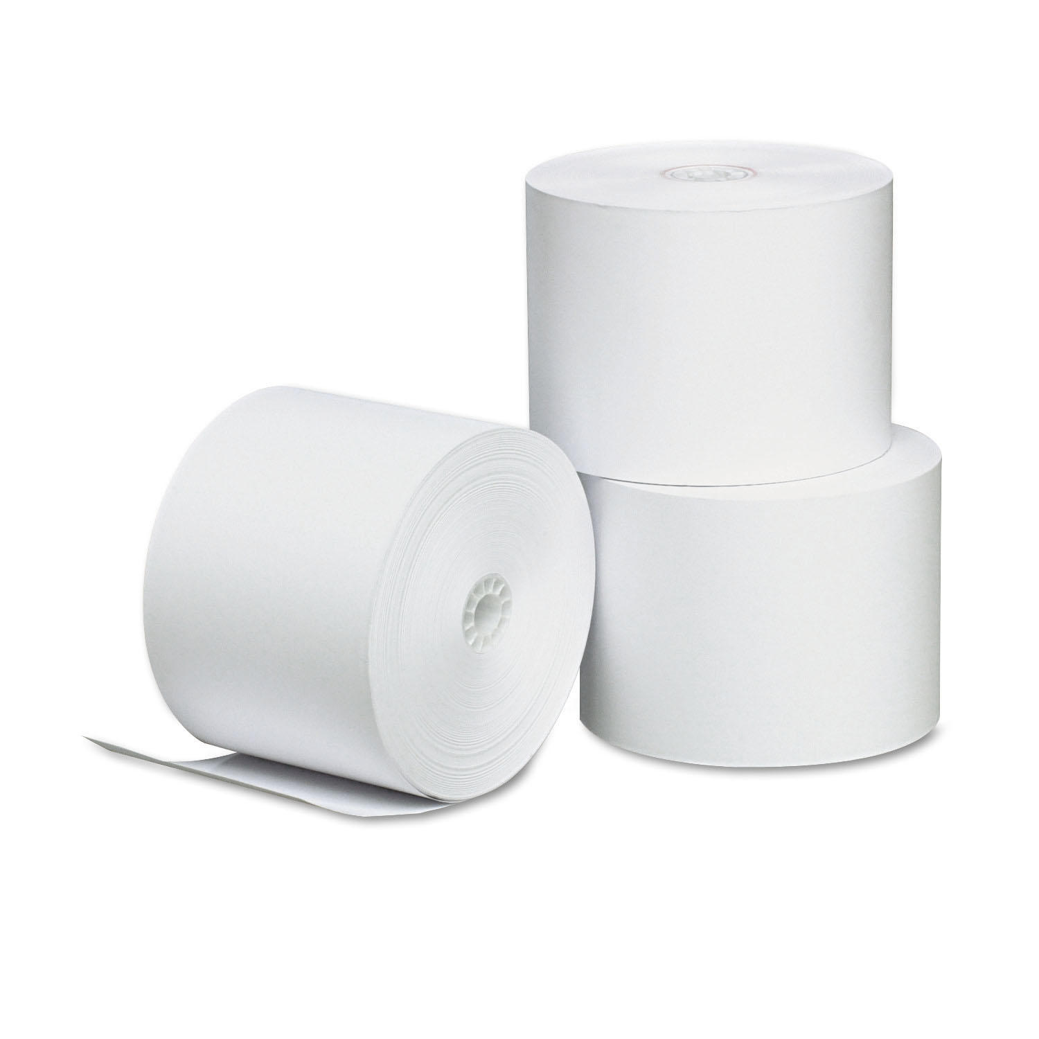 Single-Ply Thermal Paper Rolls, 2 1/4" x 165 ft, White, 3/Pack