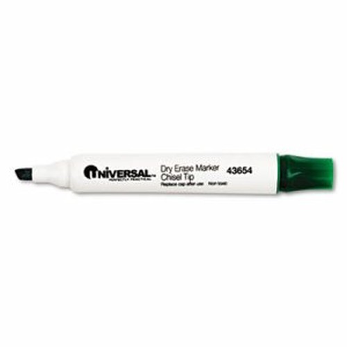 Dry Erase Marker, Chisel Tip, Green, Dozen