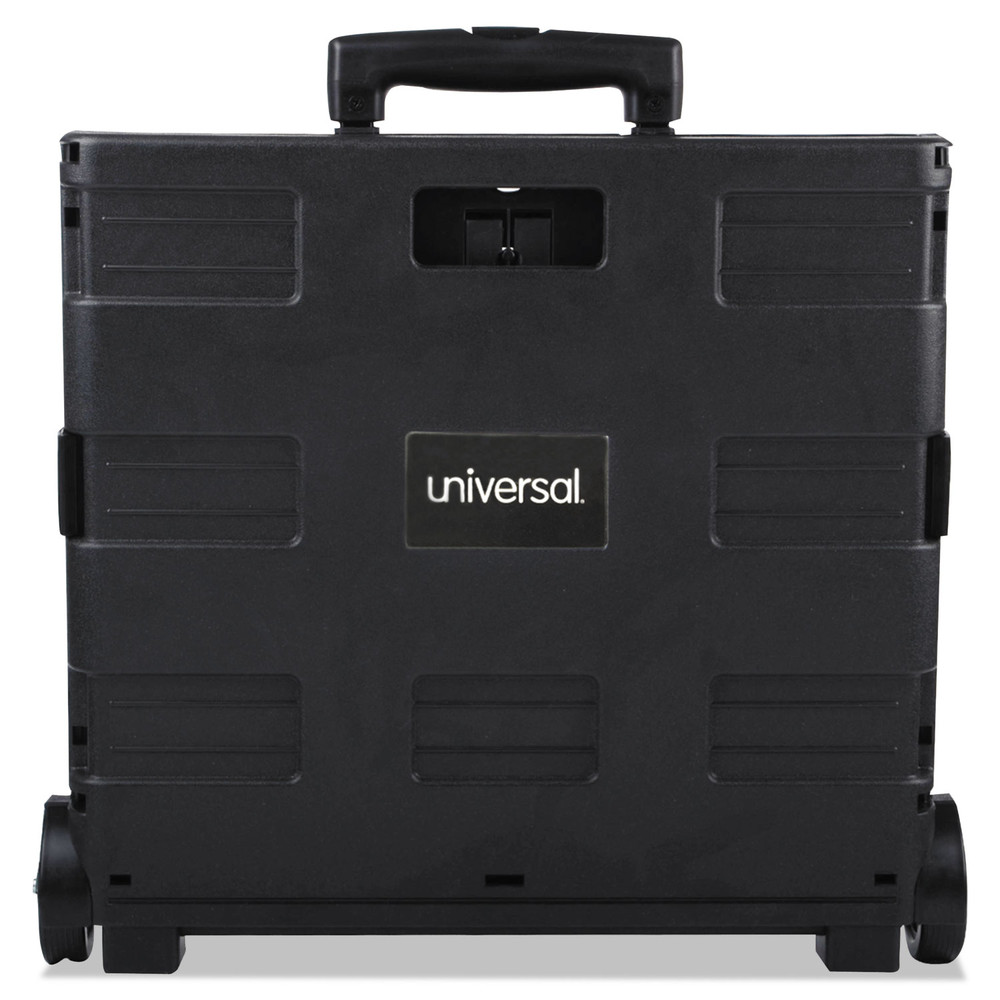 Collapsible Mobile Storage Crate, 18 1/4 x 15 x 18 1/4 to 39 3/8, Black