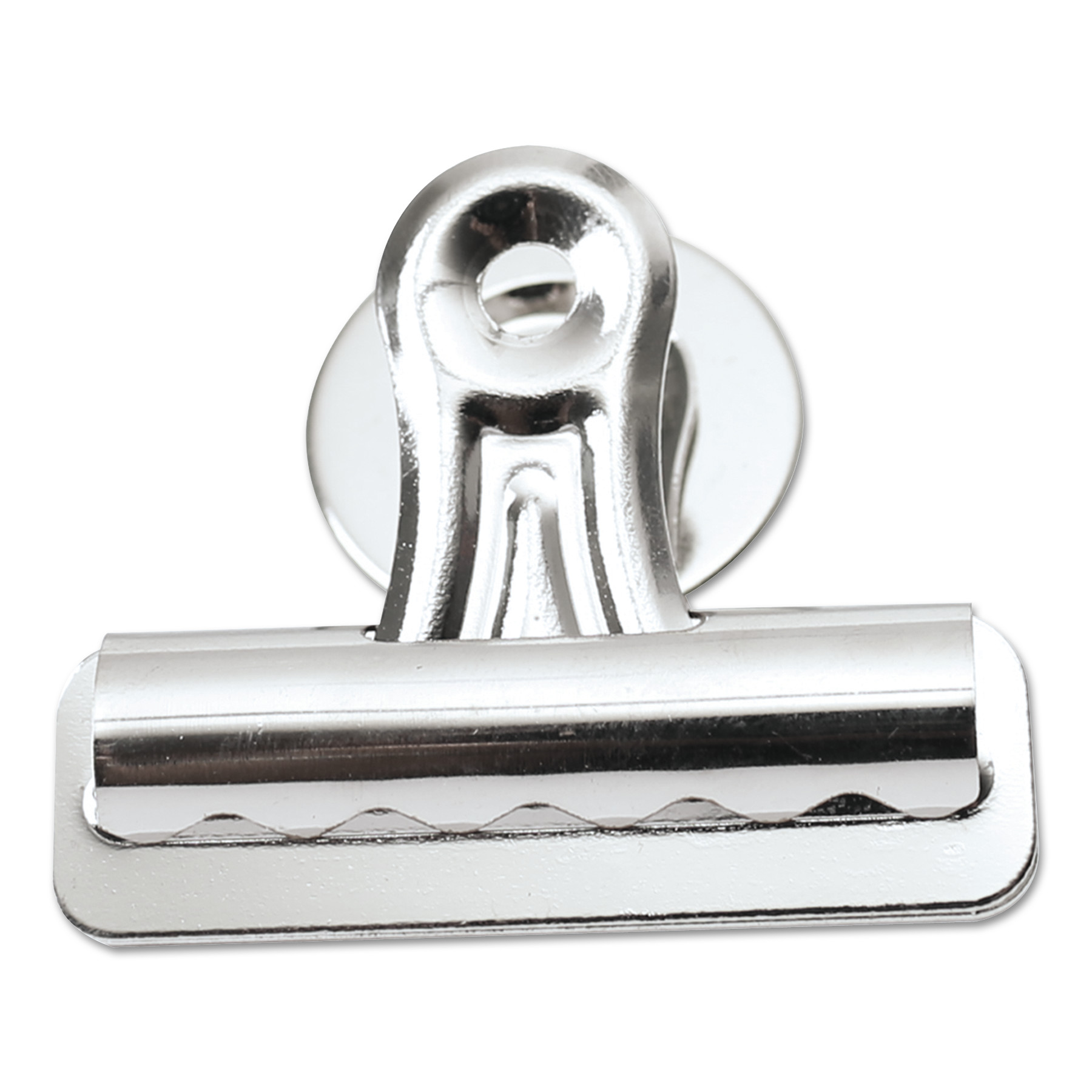 Bulldog Magnetic Clips, Steel, 1/2" Capacity, 2 1/4" Wide, Nickel-Plated, 12/PK