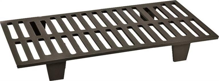 Vogelzang 42G Wood Stove Grate, 11 in W x 21 in D x 2-3/4 in H, Cast Iron