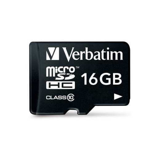Verbatim 44082 microSDHC Card with Adapter (16GB; Class 10)
