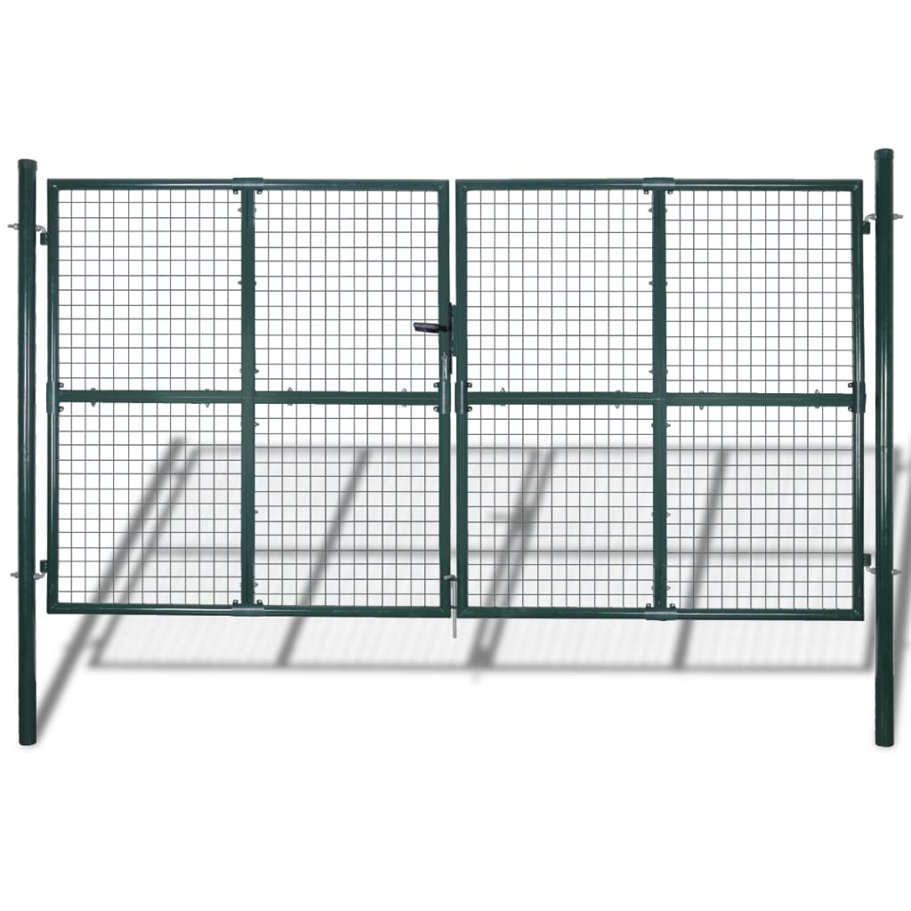 vidaXL Chain Link Fence with Posts Spike Galvanised Steel 4.1ftx49.2ft