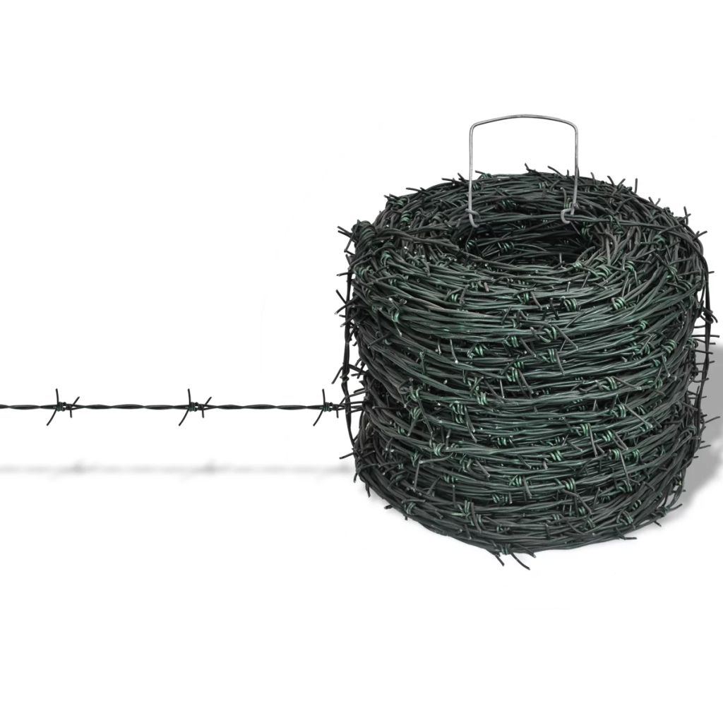 Barbed Wire Entanglement Wire Green Wire Roll 328 ft