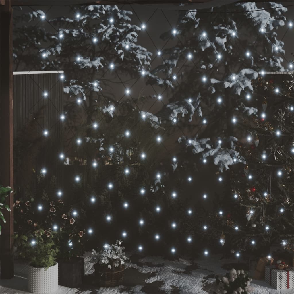 vidaXL Christmas Net Light Cold White 9.8'x6.6' 204 LED Indoor Outdoor