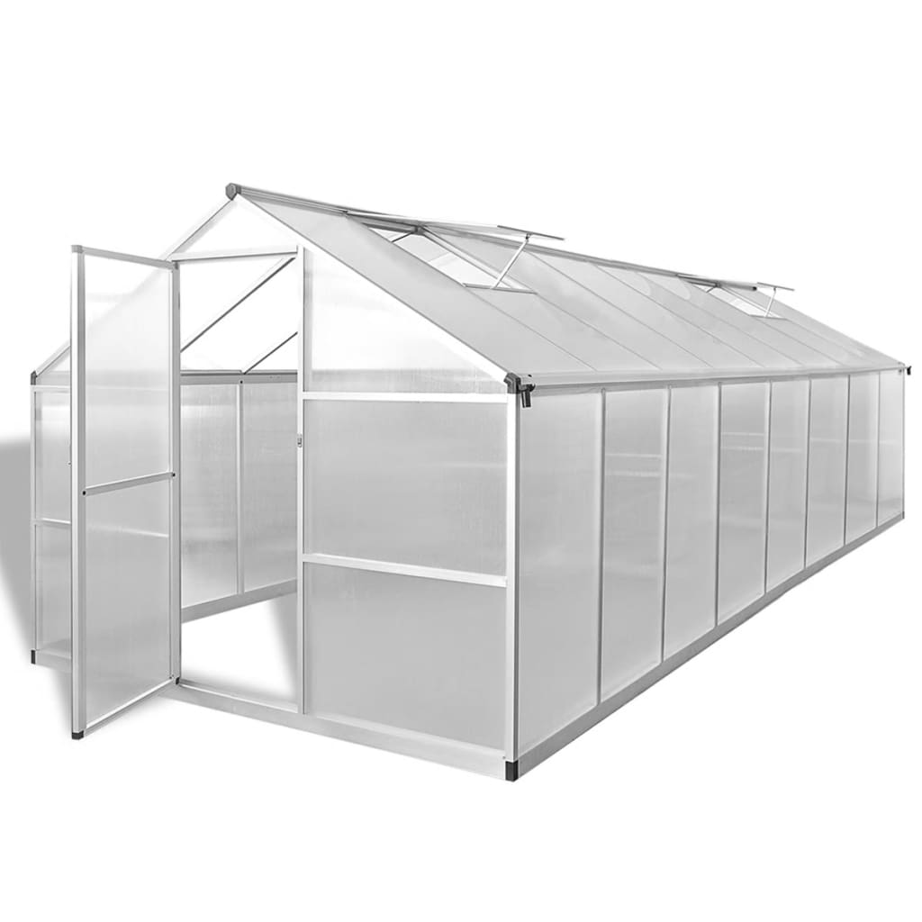 vidaXL Greenhouse Aluminium 189.4"x98.4"x76.8" 827.8 ft3