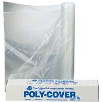 Poly-Cover Coverall 4X3CC Waterproof Polyfilm, 4 mil T, 3 ft W x 200 ft L, Clear, Plastic