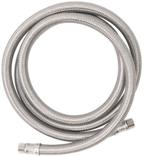 WATTS� ICE MAKER CONNECTOR SUPPLY LINE, 1/4" COMPRESSION X 1/4" COMPRESSION X 60" LONG, STAINLESS STEEL