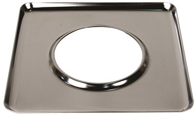 GAS RANGE SQUARE DRIP PAN FITS WHIRLPOOL� RANGES, CHROME, 7-3/4 IN.