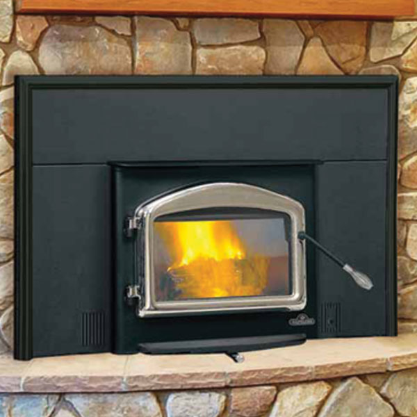 EPI-1101M Napoleon Small Wood Burning Fireplace Insert, Metallic Black