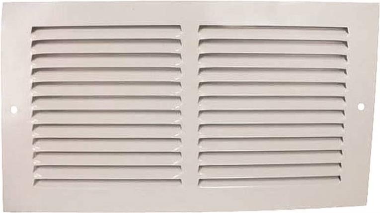 Mintcraft 1RA1206 Return Air Grille, 6 in H x 12 in W, Stamped Steel, White