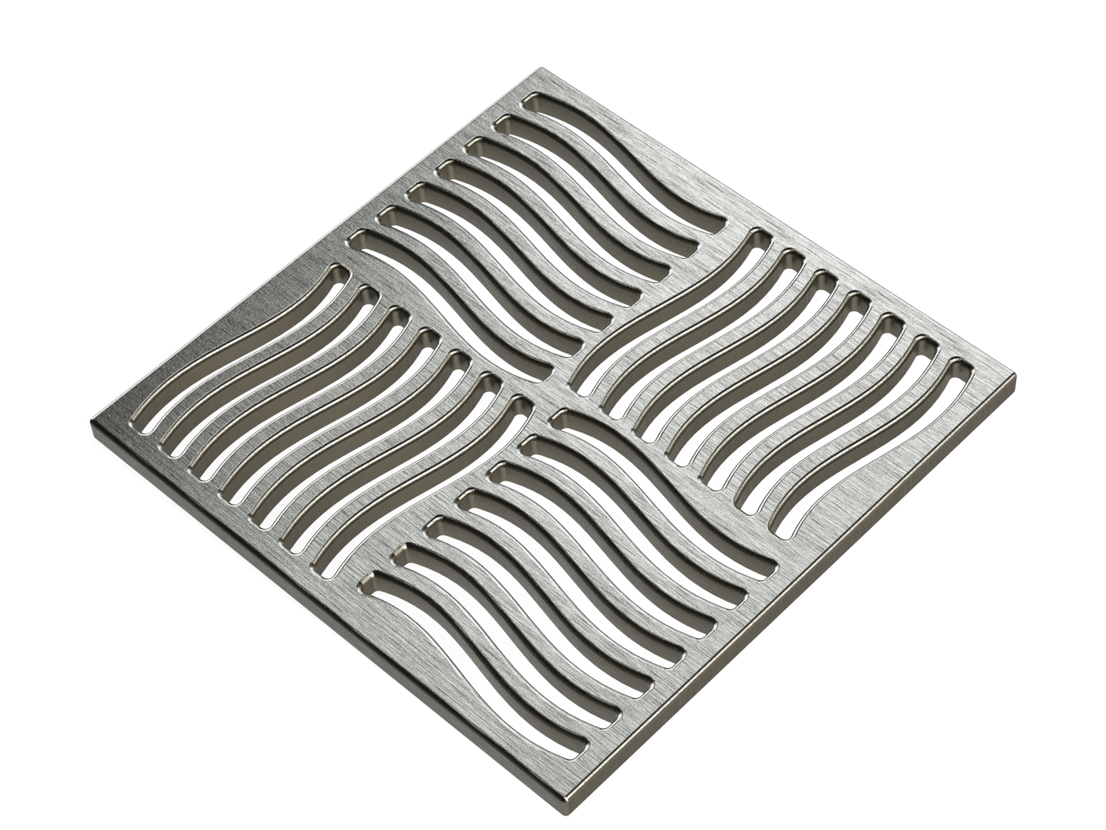 Pro GEN II Grate Cover, Designer Series Swirl Pattern, Brushed Stainless Steel