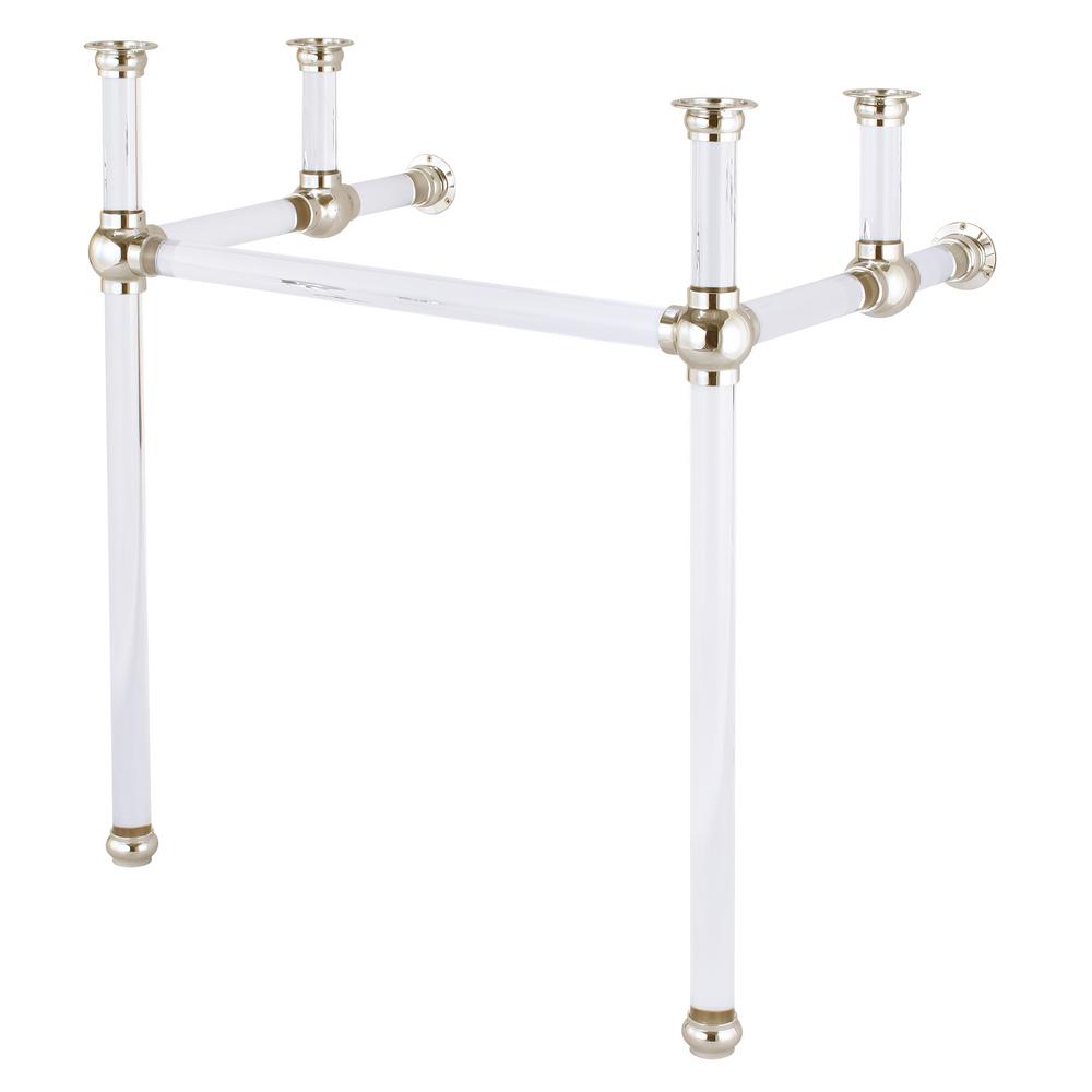 Empire 30 Inch Wide Single Wash Stand and P-Trap included in Polished Nickel (PVD) Finish