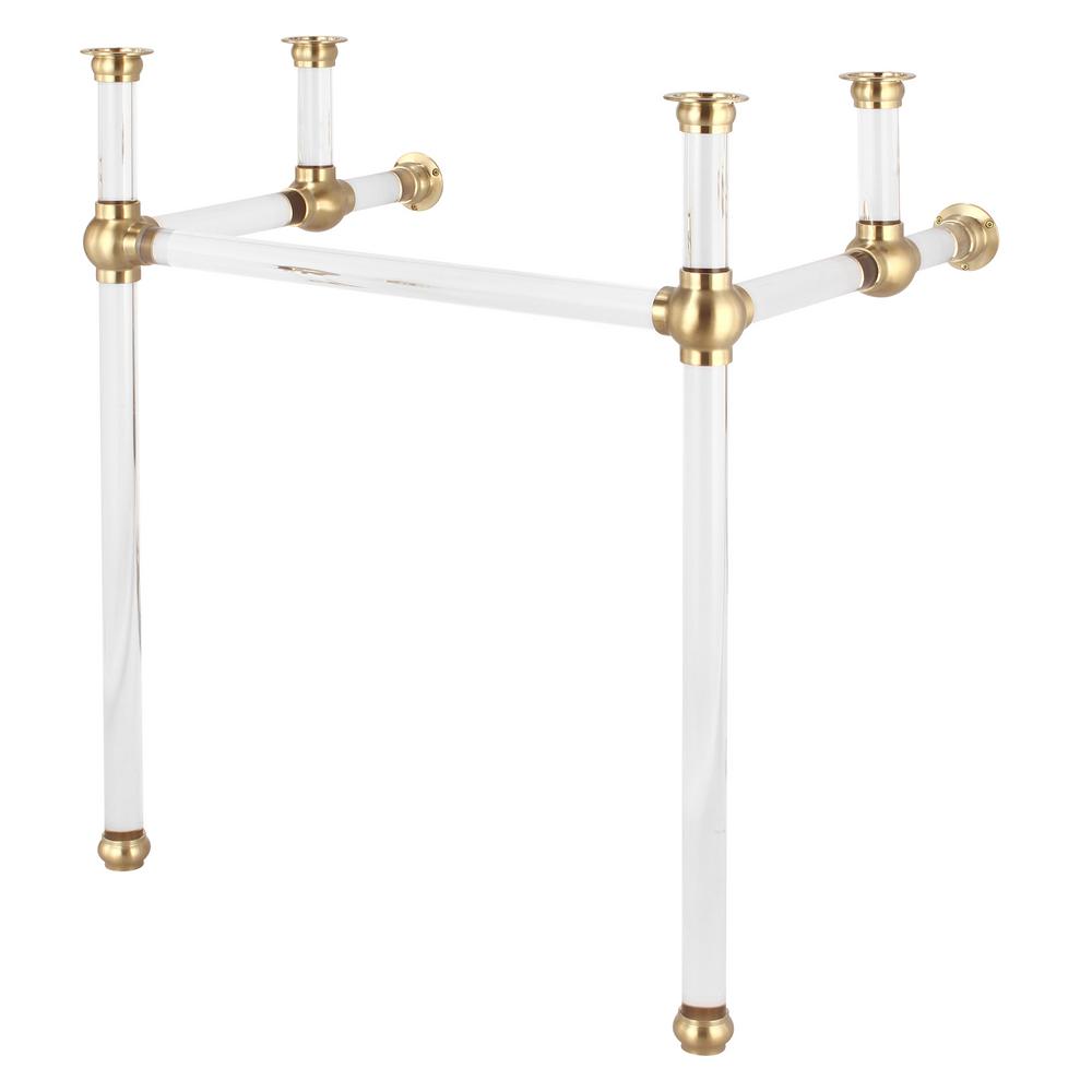 Empire 30 Inch Wide Single Wash Stand and P-Trap included in Satin Gold Finish