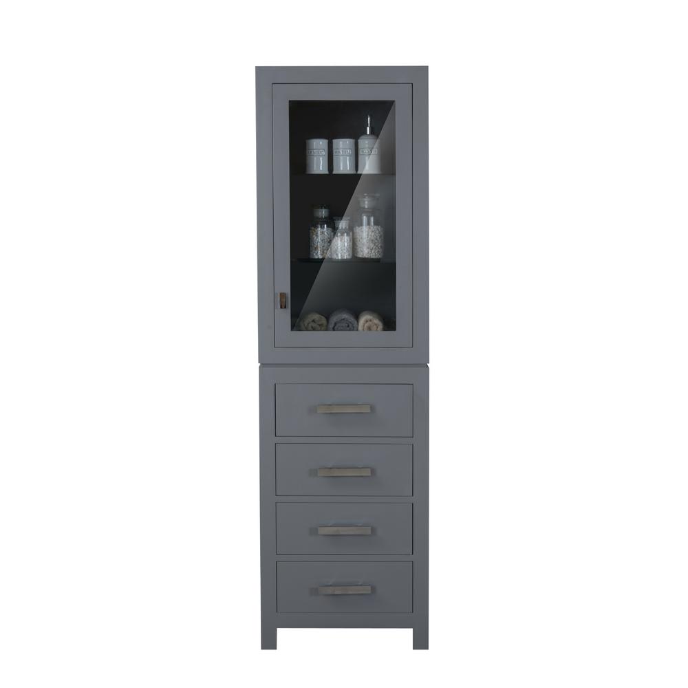 Madison Collection Linen Cabinet In Cashmere Grey
