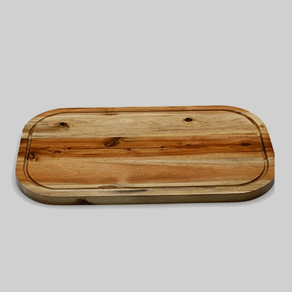 Acacia Serving Rounded cutting Board 18" X 10"  Wood