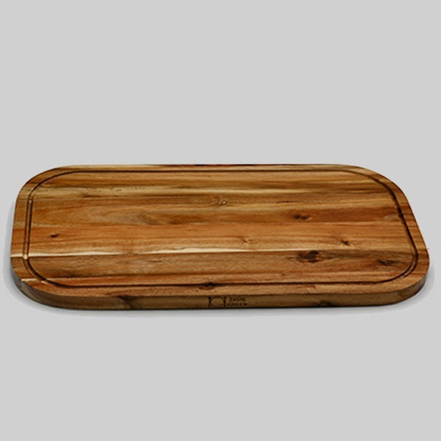 Acacia Serving Rounded cutting Board 20" X 11"  Wood