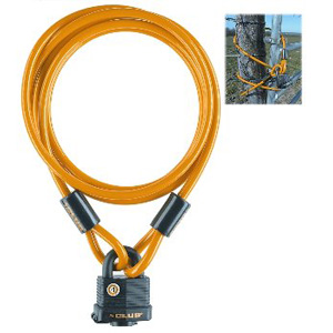 The Club 7' Yellow Security Cable & Weatherproof Padlock