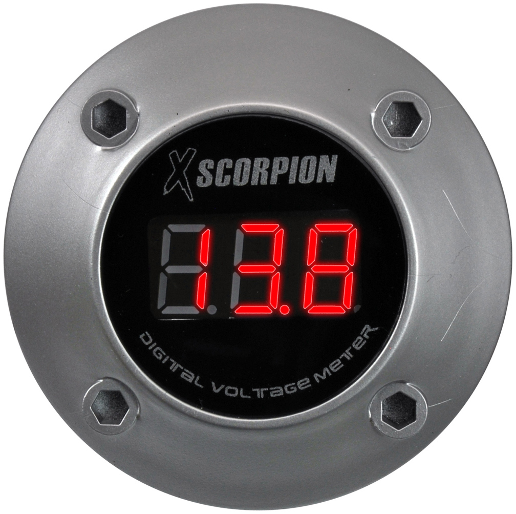Xscorpion Voltmeter Digital 3 Digit LED Display Silver