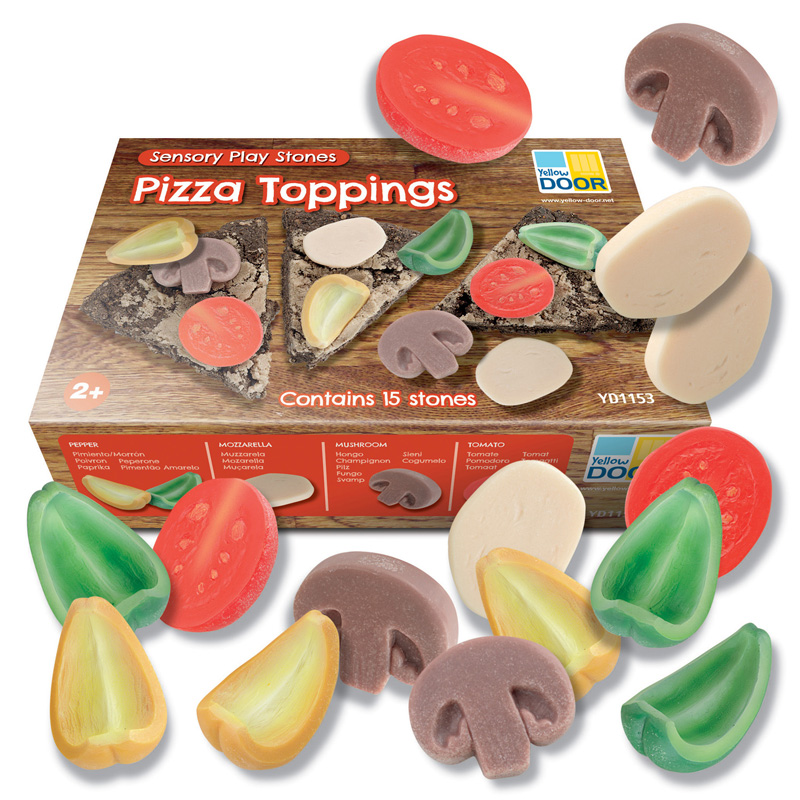 Sensory Play Stones, Pizza Toppings