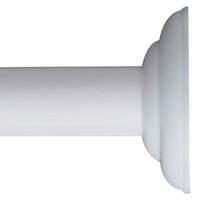 Zenith 648WW Shower Curtain Rod, 72 in L, Steel