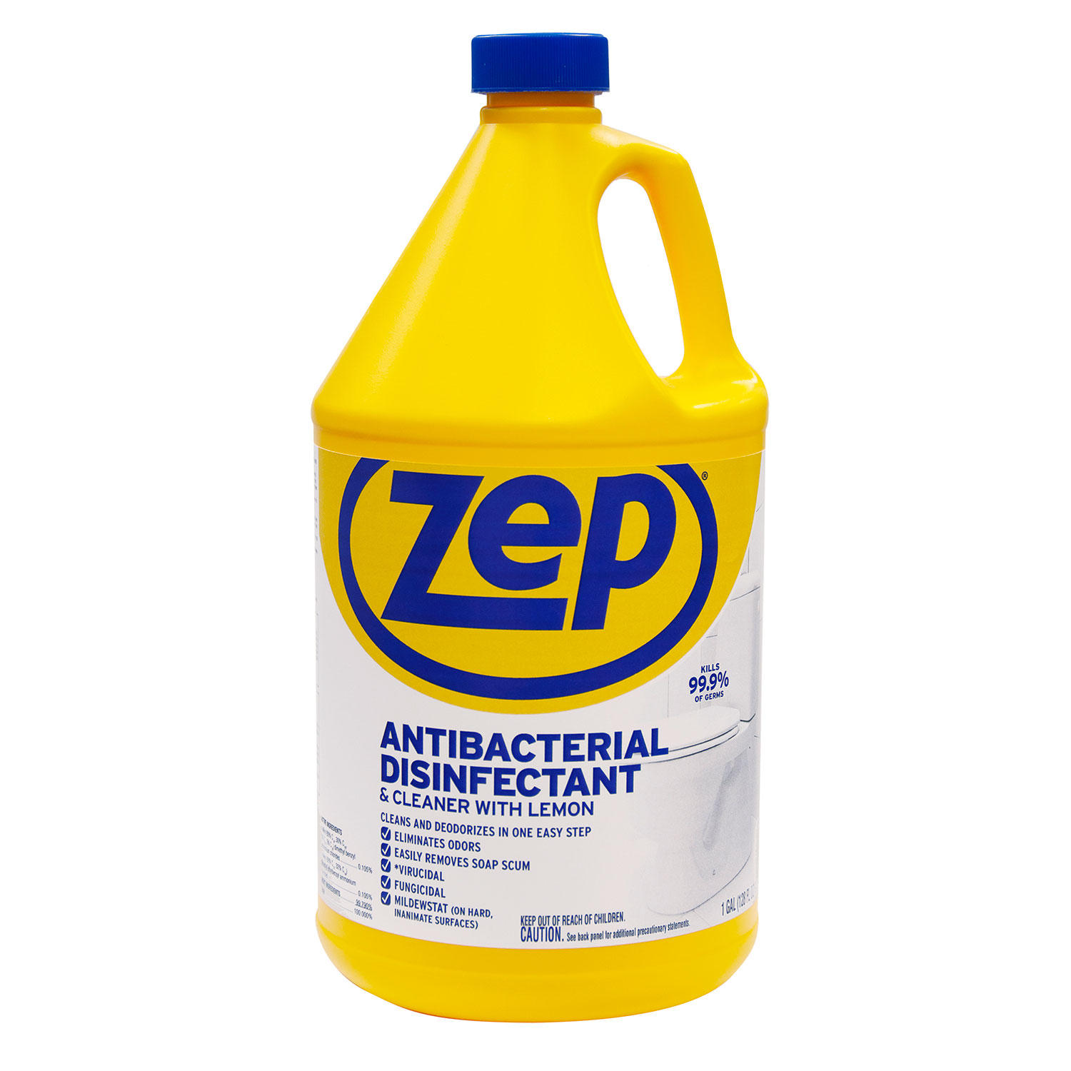 Antibacterial Disinfectant, Lemon Scent, 1 gal