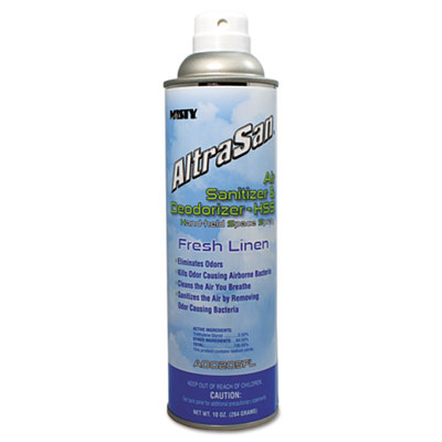 AltraSan Air Sanitizer & Deodorizer, Fresh Linen, 10oz Aerosol Spray